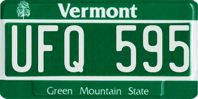 VT license plate UFQ595