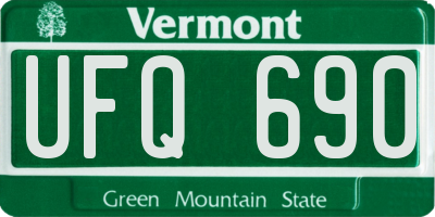 VT license plate UFQ690
