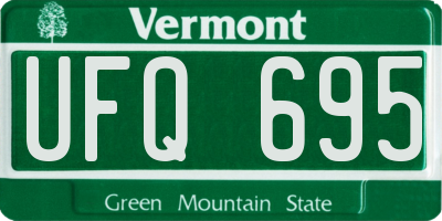 VT license plate UFQ695