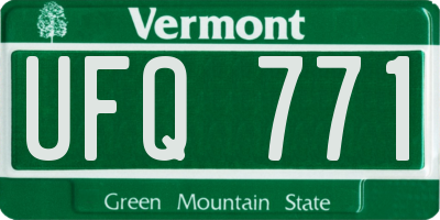 VT license plate UFQ771