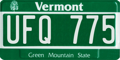VT license plate UFQ775