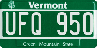 VT license plate UFQ950