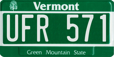 VT license plate UFR571