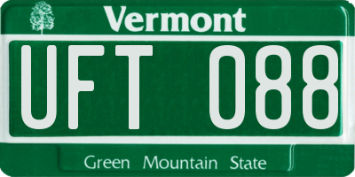 VT license plate UFT088