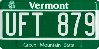 VT license plate UFT879