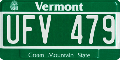 VT license plate UFV479