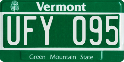 VT license plate UFY095