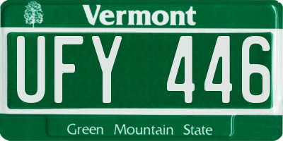 VT license plate UFY446