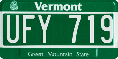 VT license plate UFY719