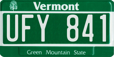 VT license plate UFY841
