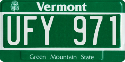 VT license plate UFY971
