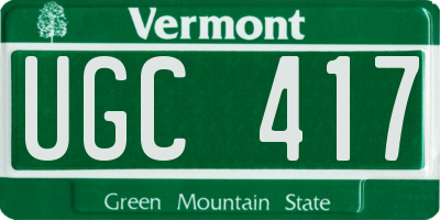 VT license plate UGC417
