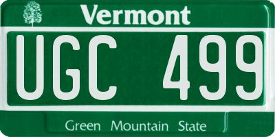 VT license plate UGC499
