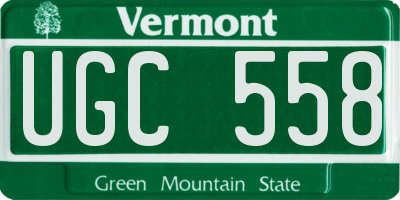 VT license plate UGC558