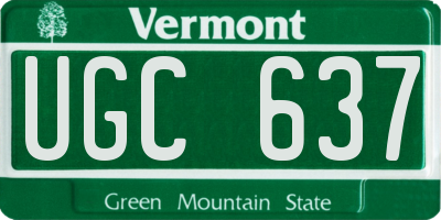 VT license plate UGC637