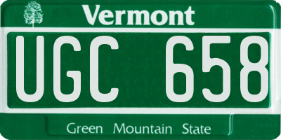 VT license plate UGC658