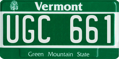VT license plate UGC661