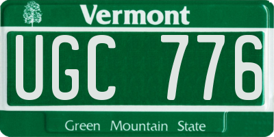 VT license plate UGC776