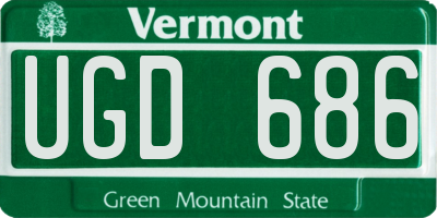 VT license plate UGD686