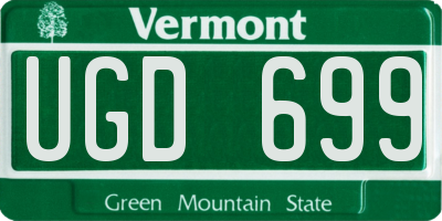 VT license plate UGD699