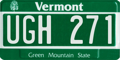 VT license plate UGH271