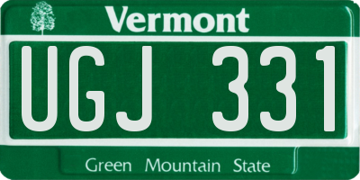VT license plate UGJ331
