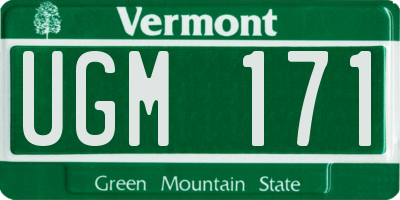 VT license plate UGM171