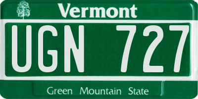 VT license plate UGN727