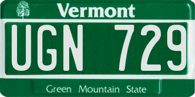 VT license plate UGN729