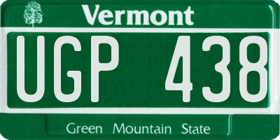 VT license plate UGP438