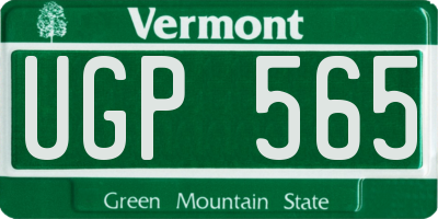 VT license plate UGP565