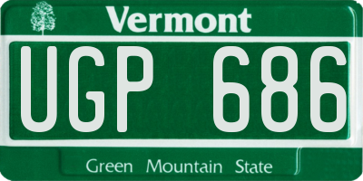 VT license plate UGP686