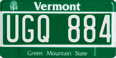 VT license plate UGQ884
