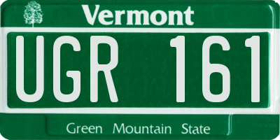 VT license plate UGR161