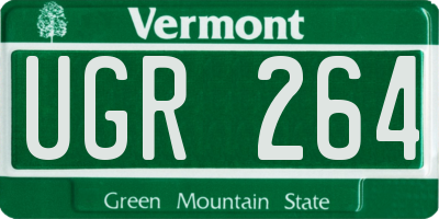 VT license plate UGR264