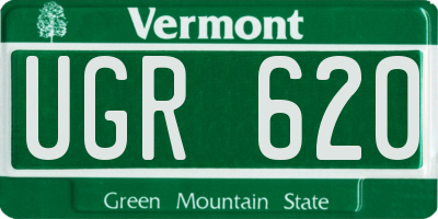 VT license plate UGR620