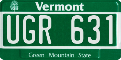 VT license plate UGR631