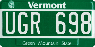 VT license plate UGR698