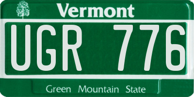 VT license plate UGR776