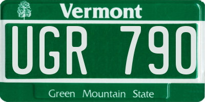 VT license plate UGR790