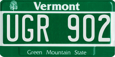 VT license plate UGR902