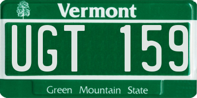 VT license plate UGT159
