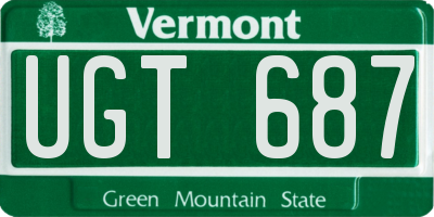 VT license plate UGT687