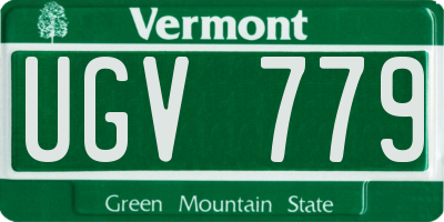 VT license plate UGV779