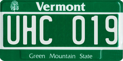 VT license plate UHC019
