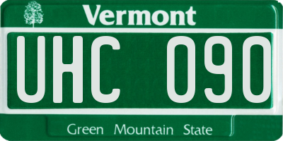 VT license plate UHC090
