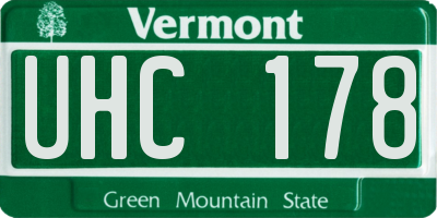 VT license plate UHC178
