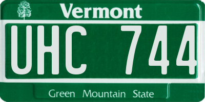 VT license plate UHC744