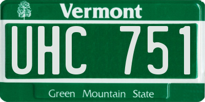 VT license plate UHC751