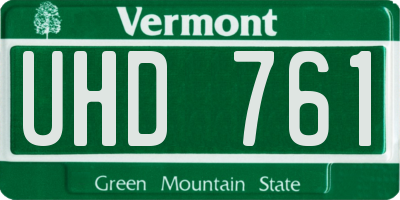 VT license plate UHD761